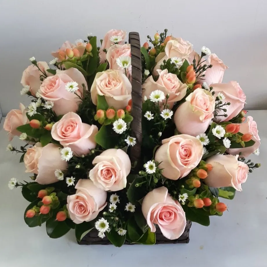 Canasta Rosa Pastel (foto 2)