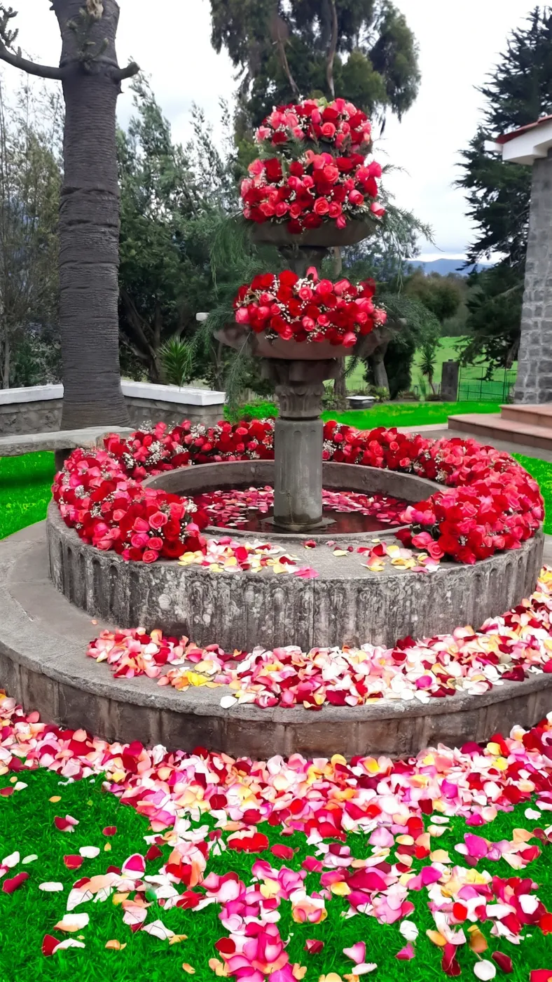 Fuente de rosas
